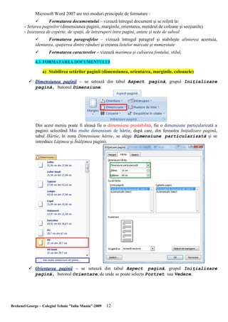 Suport cls09-tic-cap03-l01-procesorul de texte microsoft word | PDF