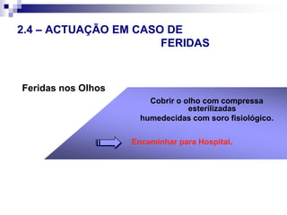 Soprar, tossir ou espirrar para a ferida;