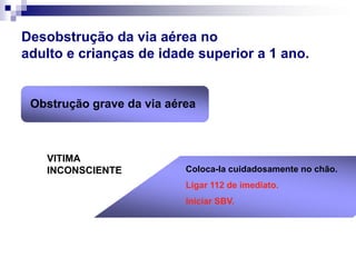 2.5 – ACTUAÇÃO NO CASO DE PRESENÇA DE 				CORPOS ESTRANHOSNARIZ	Pedir à criança para se assoar com força, comprimindo com o dedo a narina contrária.Se não resultarEncaminhar para o Hospital			