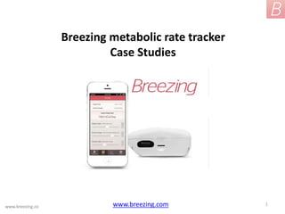 Breezing metabolic rate tracker
Case Studies
www.breezing.com 1www.breezing.co
 