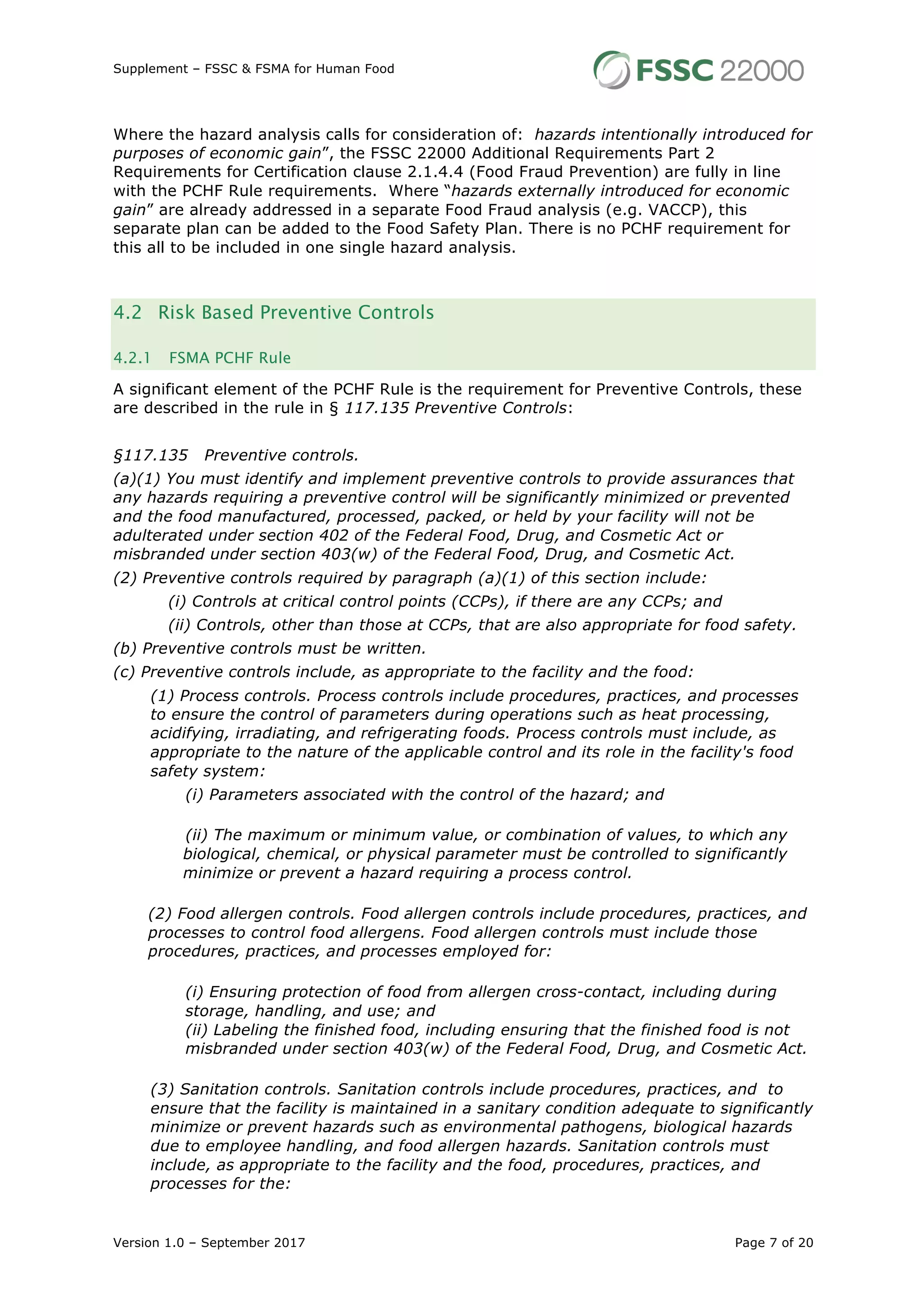 Fsma Compost Supplement fssc-22000-and-fsma-v1-final-september-2017 | PDF