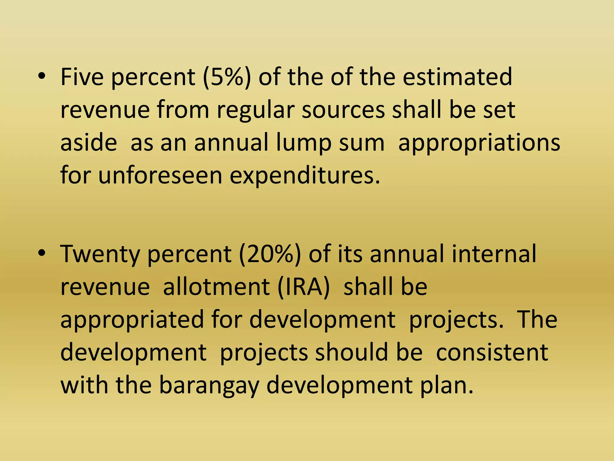 SUPPLEMENTAL INPUTS IN BUDGET PREPARATION FOR THE BARANGAY | PPTX
