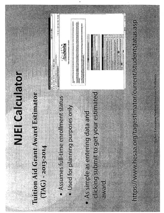 Supplemental Materials from Senior Financial Aid Night 2013