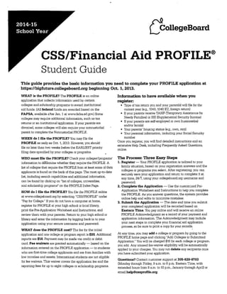 Supplemental Materials from Senior Financial Aid Night 2013