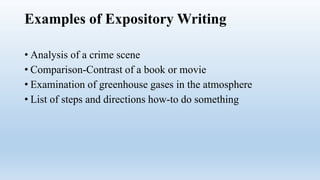 Supplementary Material of Expository Writing | PDF