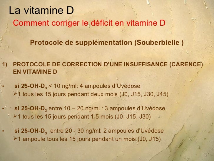 Supplémentation Vitamine D
