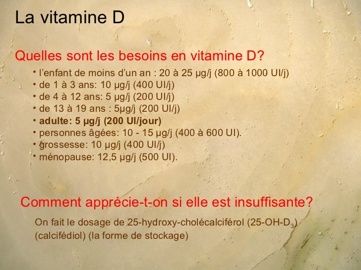 Supplémentation Vitamine D