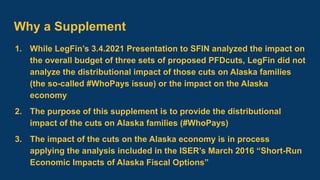 Why a Supplement
1. While LegFin’s 3.4.2021 Presentation to SFIN analyzed the impact on
the overall budget of three sets o...