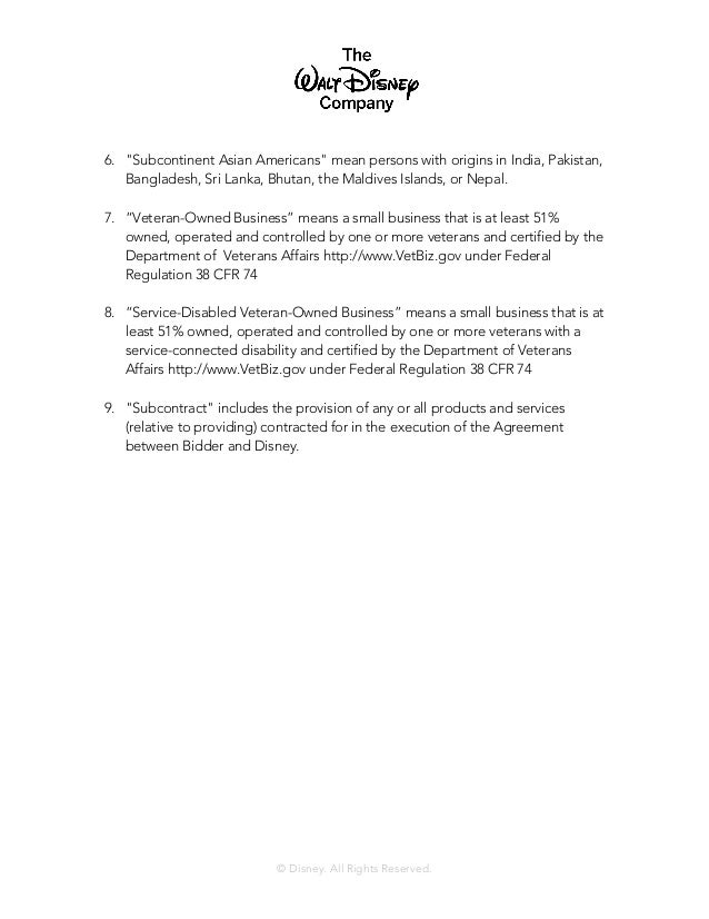 Supplier Diversity The Walt Disney Company