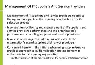 Supplier And Service Provider Governance | PDF