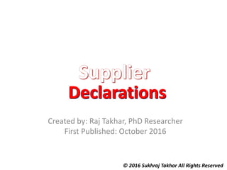 Created by: Raj Takhar, PhD Researcher
First Published: October 2016
© 2016 Sukhraj Takhar All Rights Reserved
 