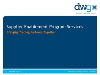 Supplier Enablement Program Services