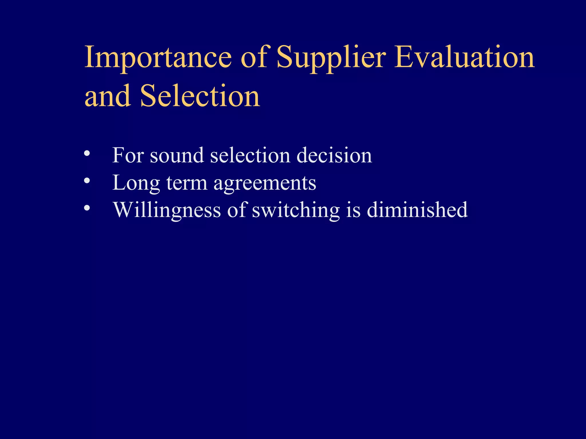 Supplier evaluation and selection | PPT
