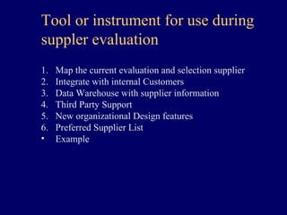 Supplier evaluation and selection | PPT