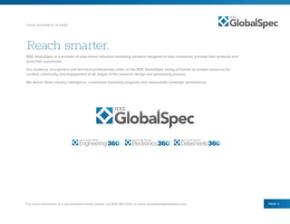 2019 IEEE GlobalSpec Media Kit | PDF