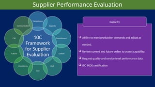 10C Framework for Suppler Performance Evaluation | PPT