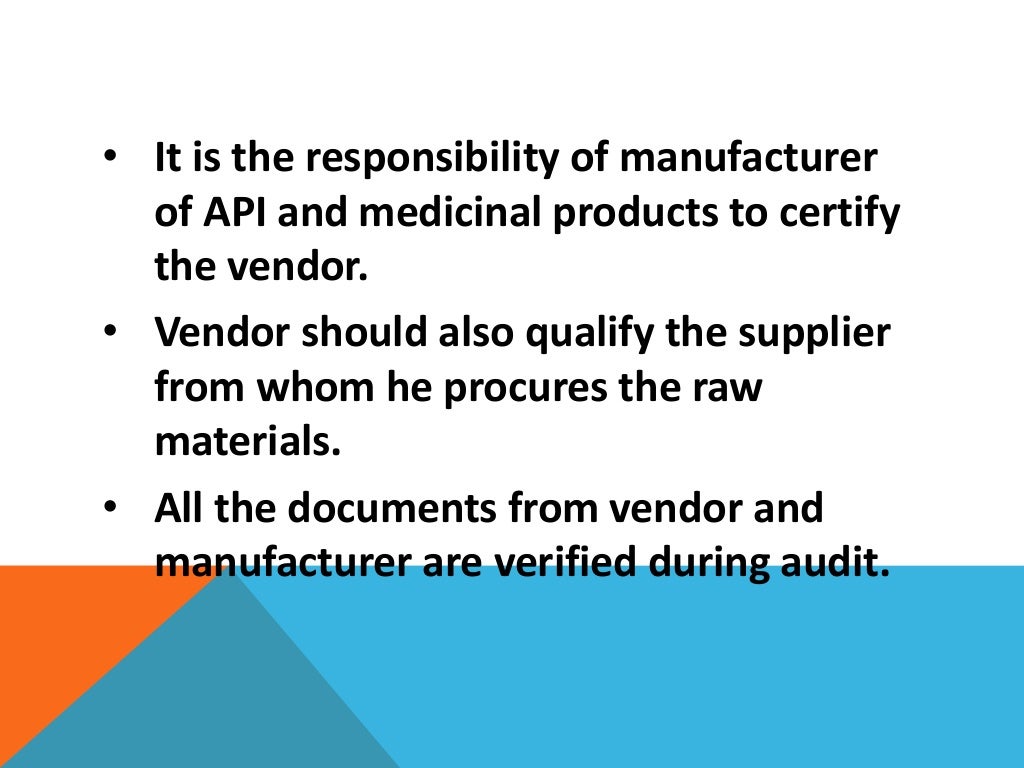 Supplier qualification