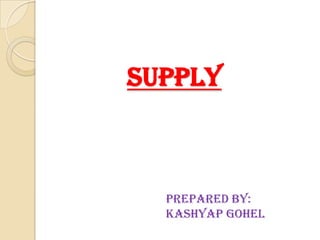 SUPPLY

Prepared by:
Kashyap Gohel

 