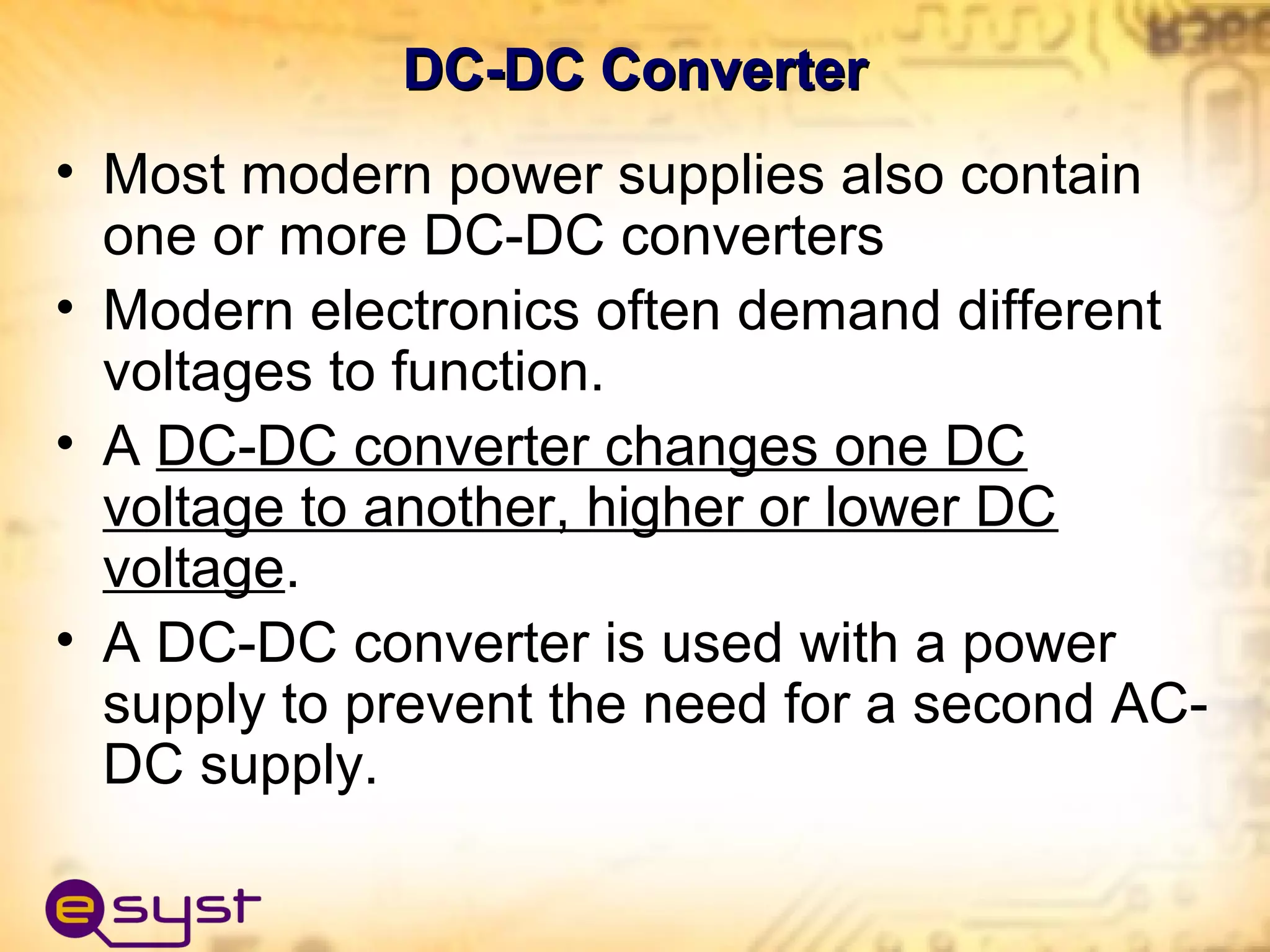 Power supply 230v AC to 12v DC | PPT