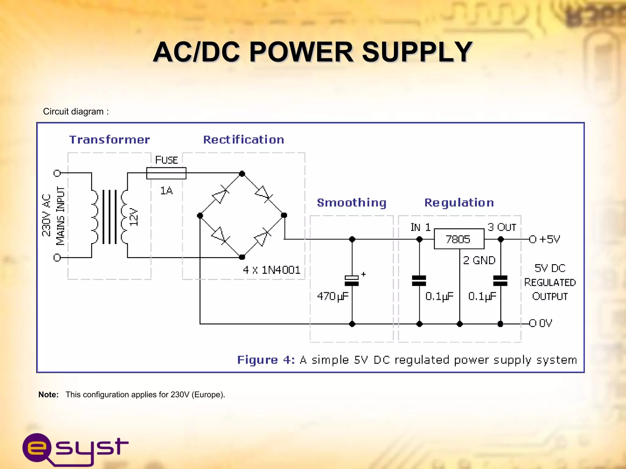 Power supply 230v AC to 12v DC | PPT