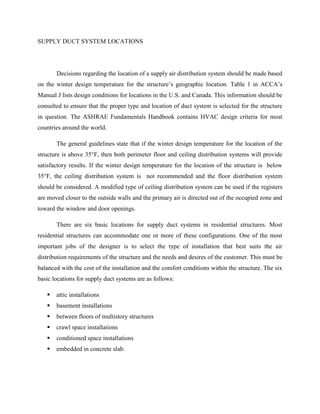 S3 Supply Air Duct System Assignment | DOCX