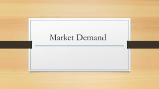 Market Demand
 