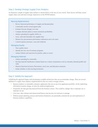 Infosys - Supply Chain Analytics Services | Solution | PDF