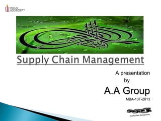 A presentation
by
A.A GroupA.A Group
MBA-13F-2013MBA-13F-2013
 