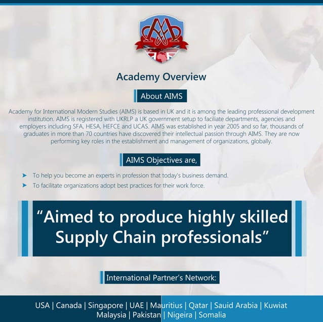 Supply Chain Management Diploma
