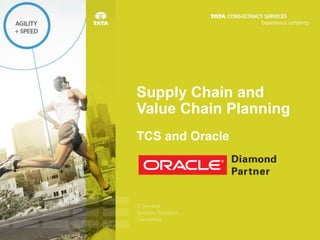 Supply Chain and
Value Chain Planning
TCS and Oracle
 