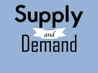 Supply
  and

 Demand
 