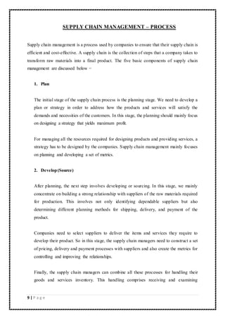 Suply Chain Assignment Supply Chain Management Assignment on ITC- Diversification | DOCX