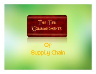 Of 
Supply Chain 
 
