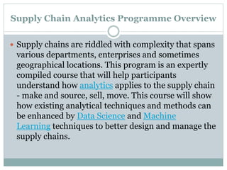 Supply chain analytics converted | PDF