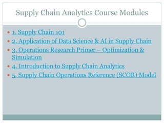 Supply chain analytics converted | PDF