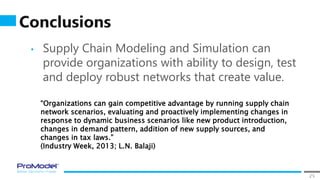 Supply Chain Analytics with Simulation | PDF