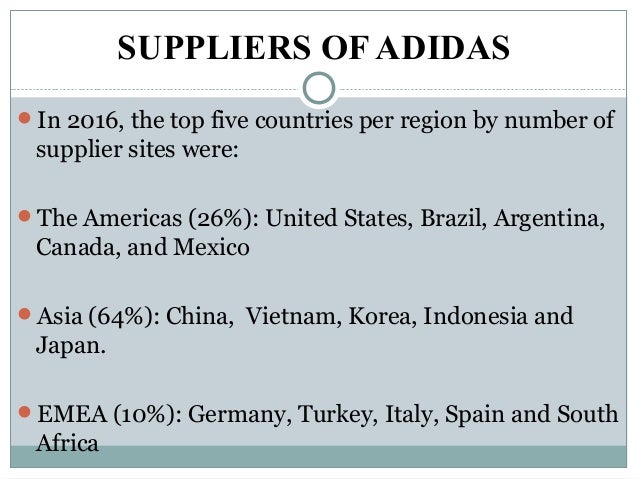 adidas suppliers