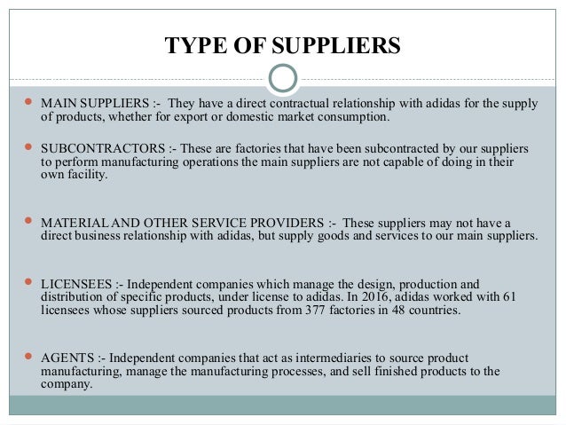 supply chain management of adidas ppt