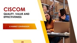 CISCOM
QUALITY, VALUE AND
EFFECTIVENESS
05
A MARKET COMPARISON
 