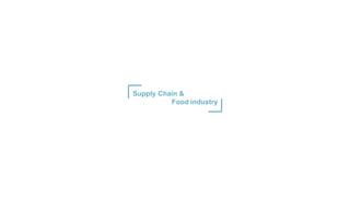 Supply Chain &
Food industry
 