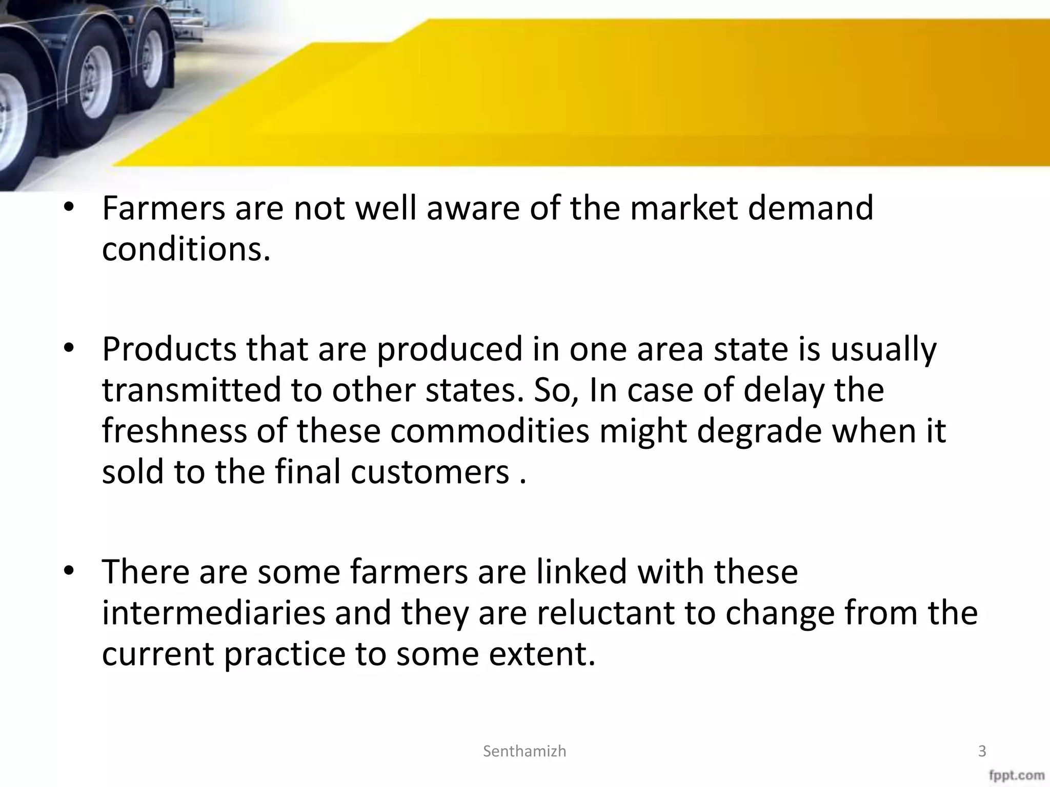 SUPPLY CHAIN MANAGEMENT CHALLENGES-FRUITS AND VEGETABLES | PPTX