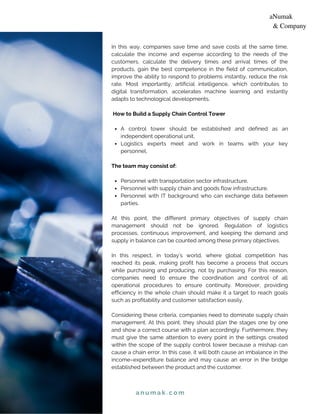 Supply chain control tower | PDF