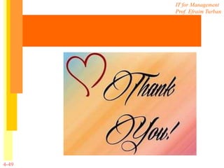 IT for Management
Prof. Efraim Turban
4-49
 