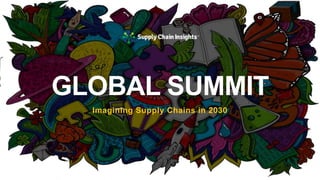 Imagining Supply Chains in 2030
GLOBAL SUMMIT
 