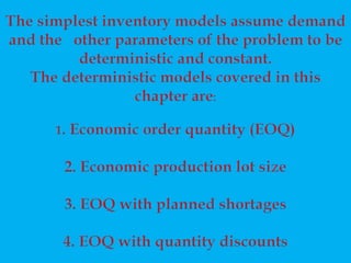 supply chain inventory management -UNIT 2 INVENTORY MODELS.pptx