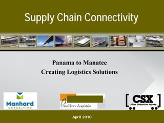 Supply Chain Connectivity


      Panama to Manatee
   Creating Logistics Solutions




              April 2010
 