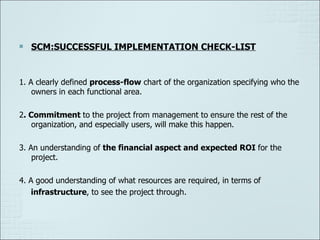 Supply chain management