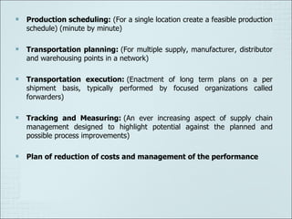 Supply chain management