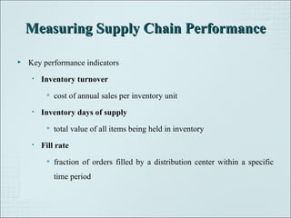 Supply chain management
