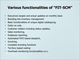 Supply chain management